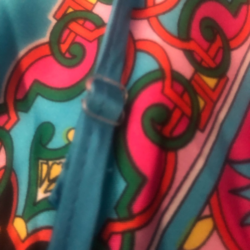 Blue and Pink Spaghetti Strap Maxi Sundress - Picture 8 of 16